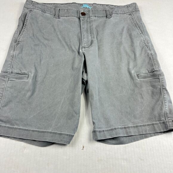 Tommy Bahama Mens Cargo Shorts Gray Classic Fit Summer Travel Utility Size 36 - Picture 2 of 10